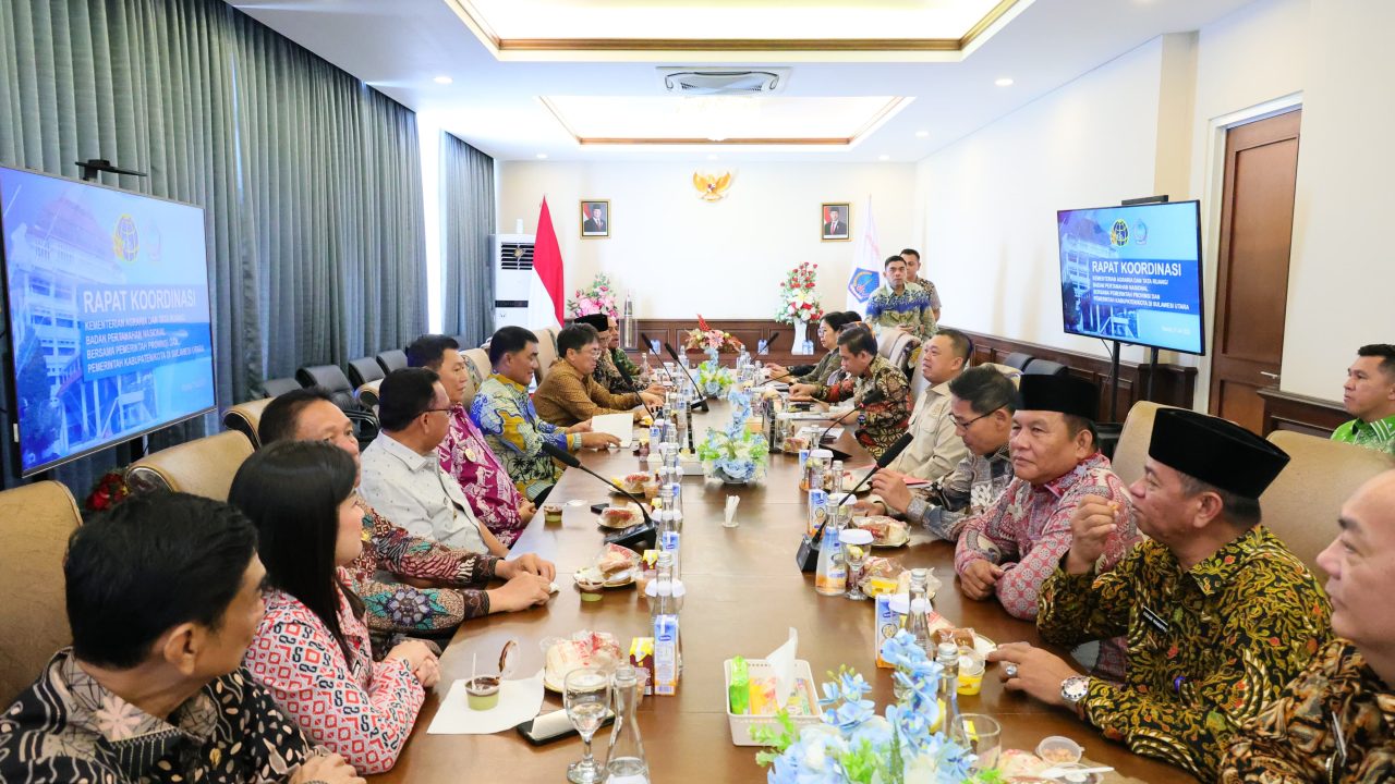 Rakor dengan Pemda, Menteri Nusron Bersama Kepala Daerah Se-Sulawesi Utara Sepakat Menjaga Ekosistem Tata Ruang